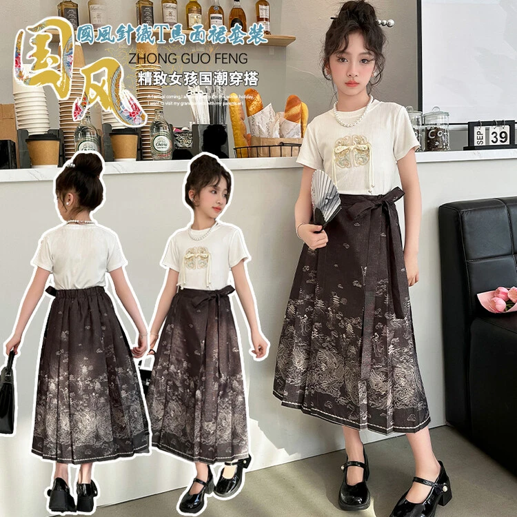 童夏装套装2024新款儿童夏季运动孩短袖洋气中大童帅气时髦潮