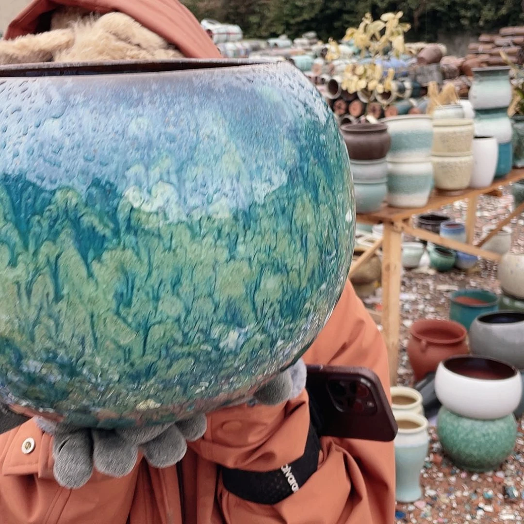 红陶王嫂花盆0126-234