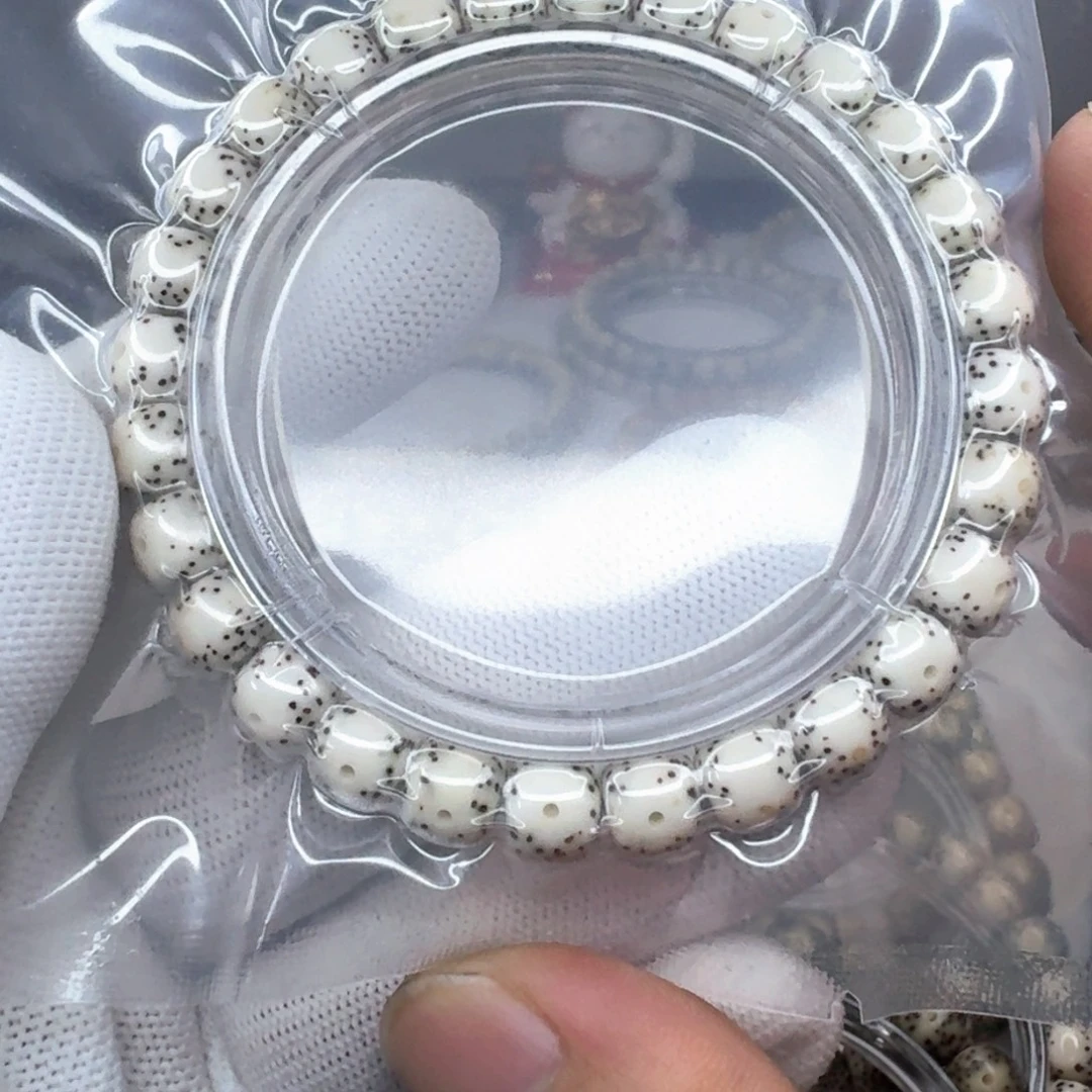 手串星月菩提8×7骨瓷白通体  789