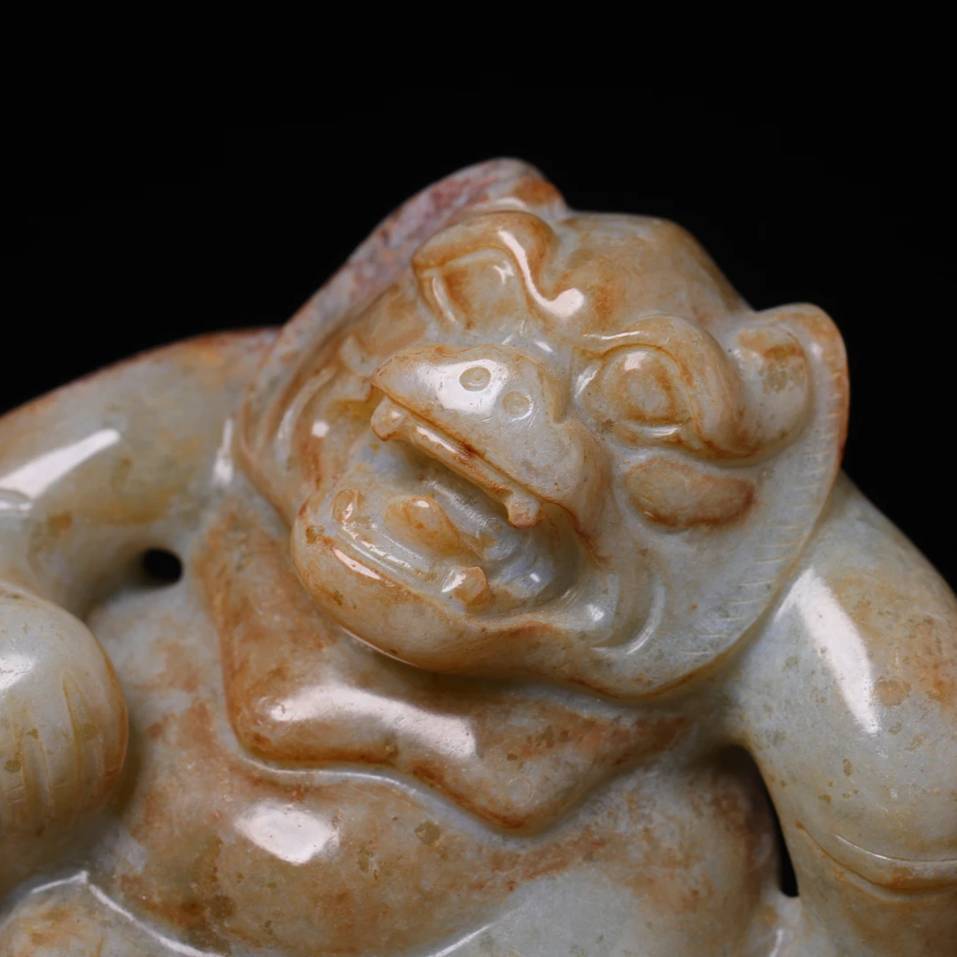 明代和田玉玉熊摆件-LM