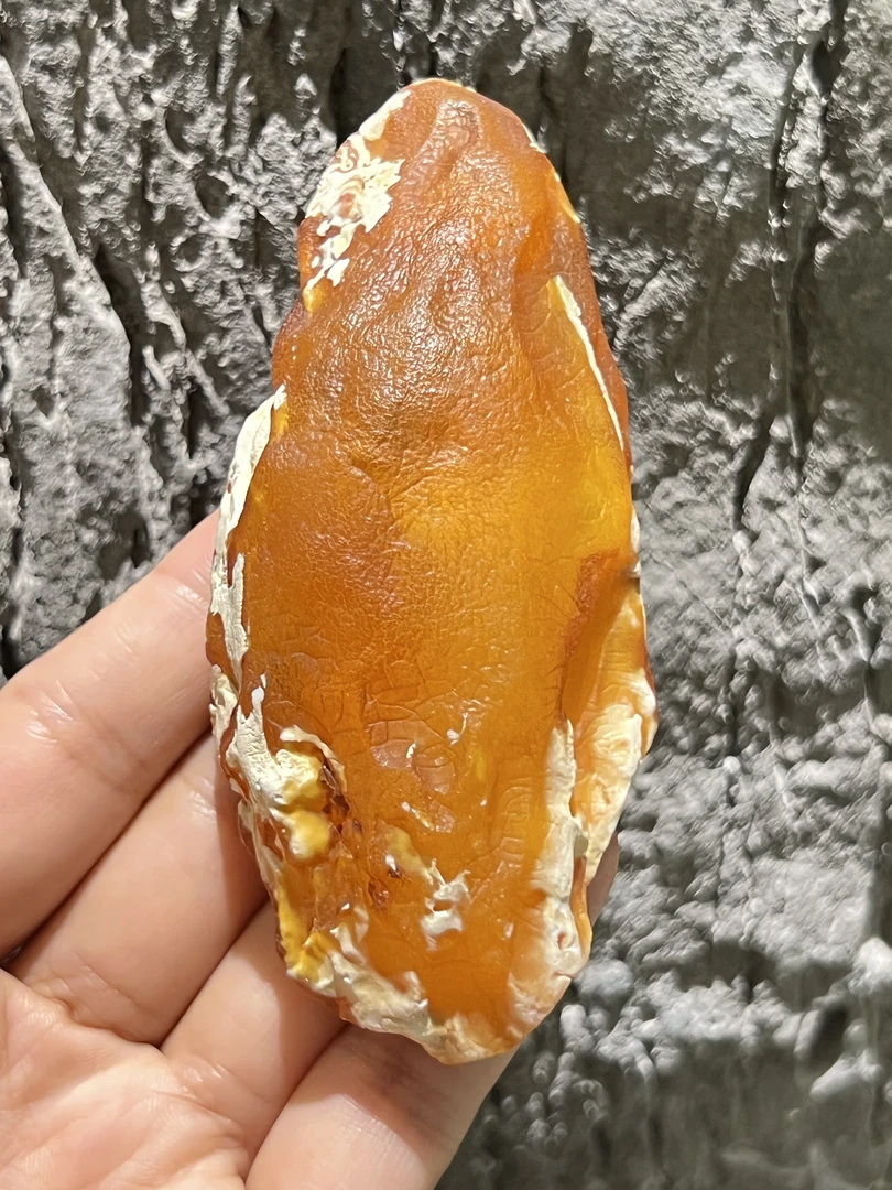 天然琥珀蜜蜡全皮金白花蜡全皮