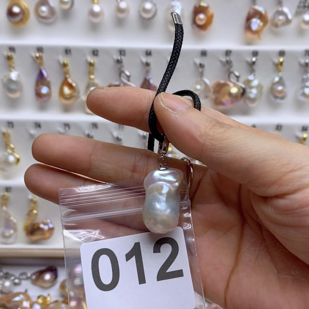 淡水珍珠颈饰银S925镶嵌12