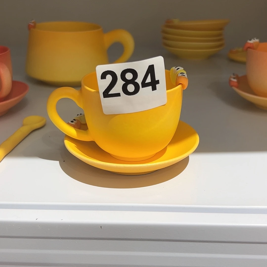 边***化摆件陶咖啡浓缩套杯登基黄 284