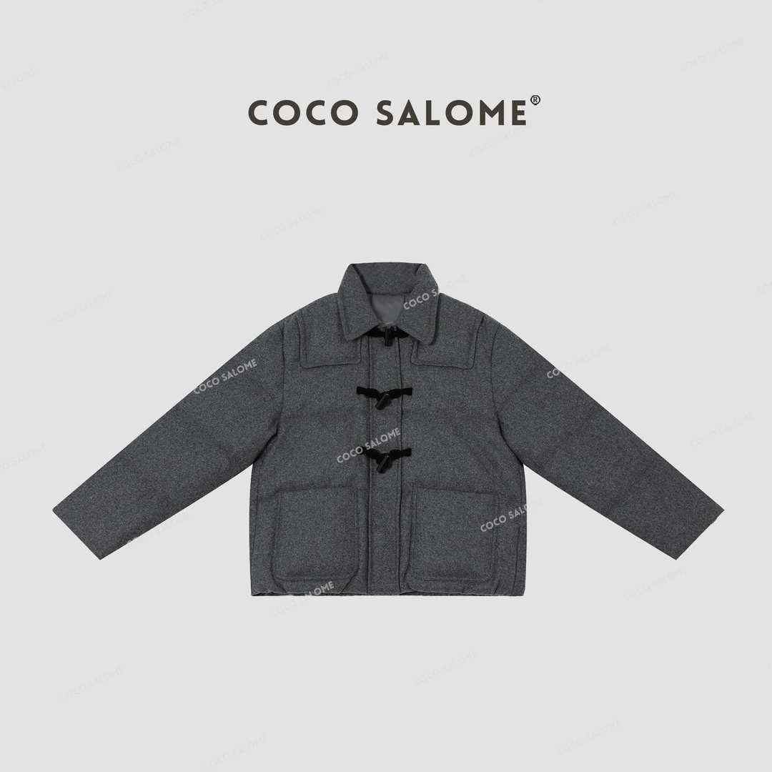 COCO SALOME⒄【B.C牛角羽绒服】100羊毛牛角扣休闲装羽绒服Y662