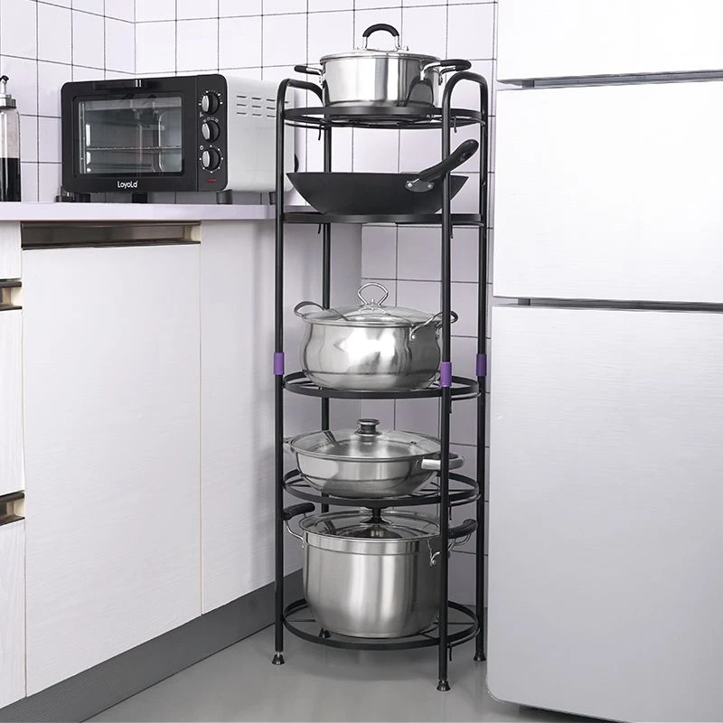 【6353人好评】放锅架子厨房置物架用品锅具收纳架锅架多层落地三角