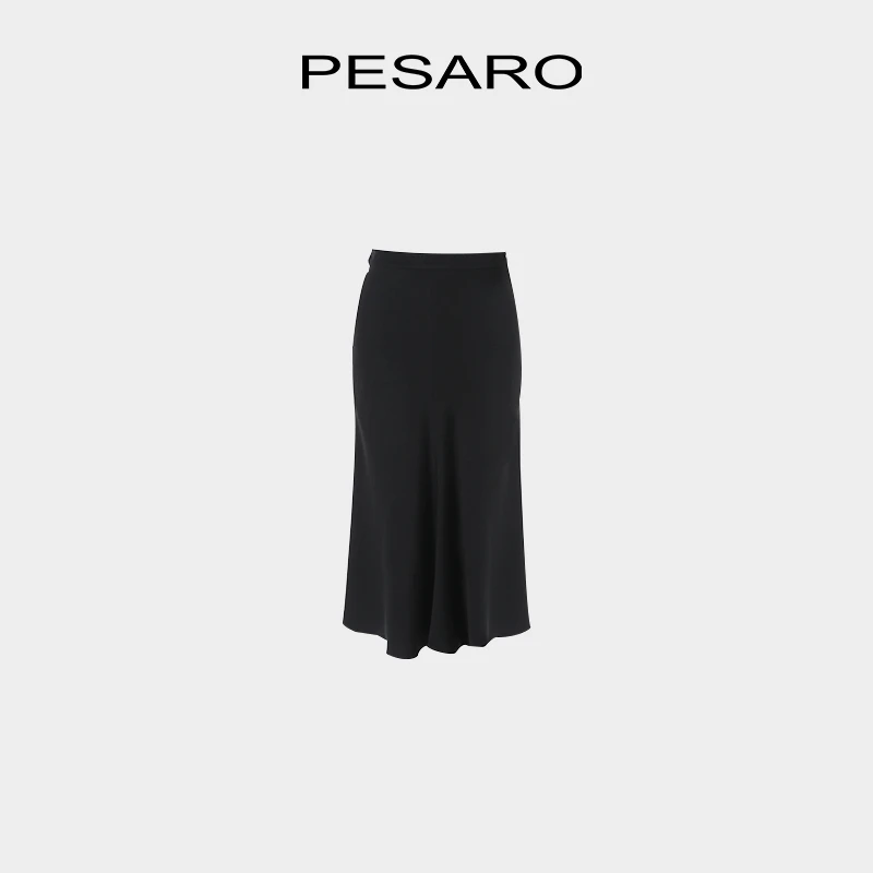 PESARO蕙玲气质黑色高腰鱼尾裙 修身版型 职场通勤休闲4209-8017