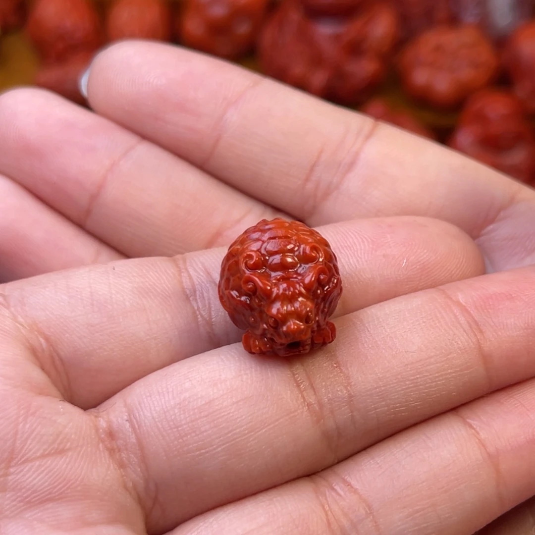 南红玛瑙未镶嵌川料瓦西满色满肉龙龟15mm尺寸