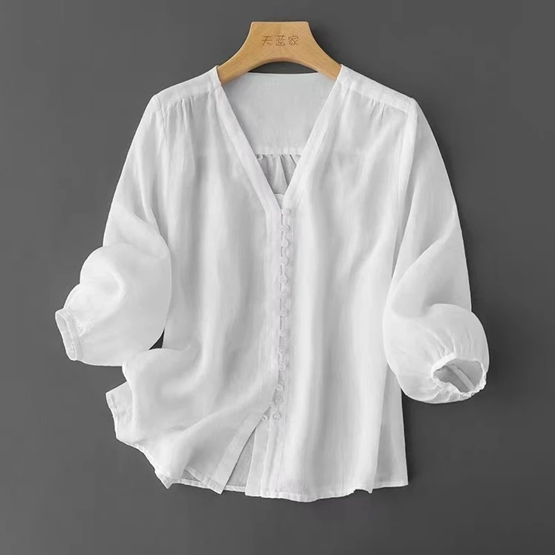 铜氨丝上衣夏季冰凉透气舒服