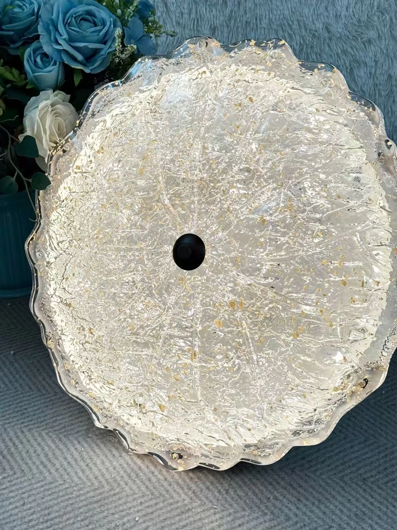 高端金箔卧室吸顶灯，意式花边主卧护眼房间灯