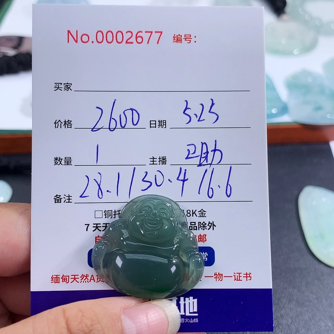 【闪购商品】翡翠未镶嵌颈饰深*色尾款