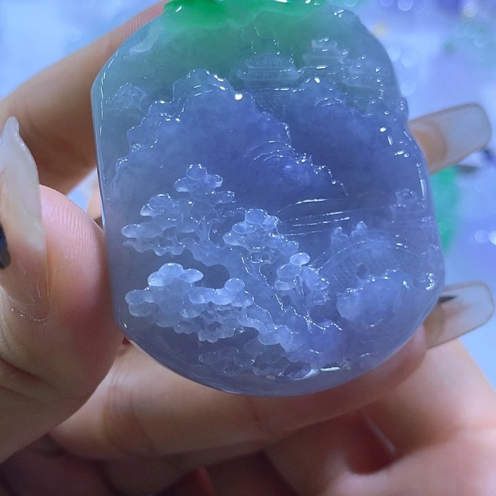 颈饰未镶嵌翡翠天然翡翠A货吊坠