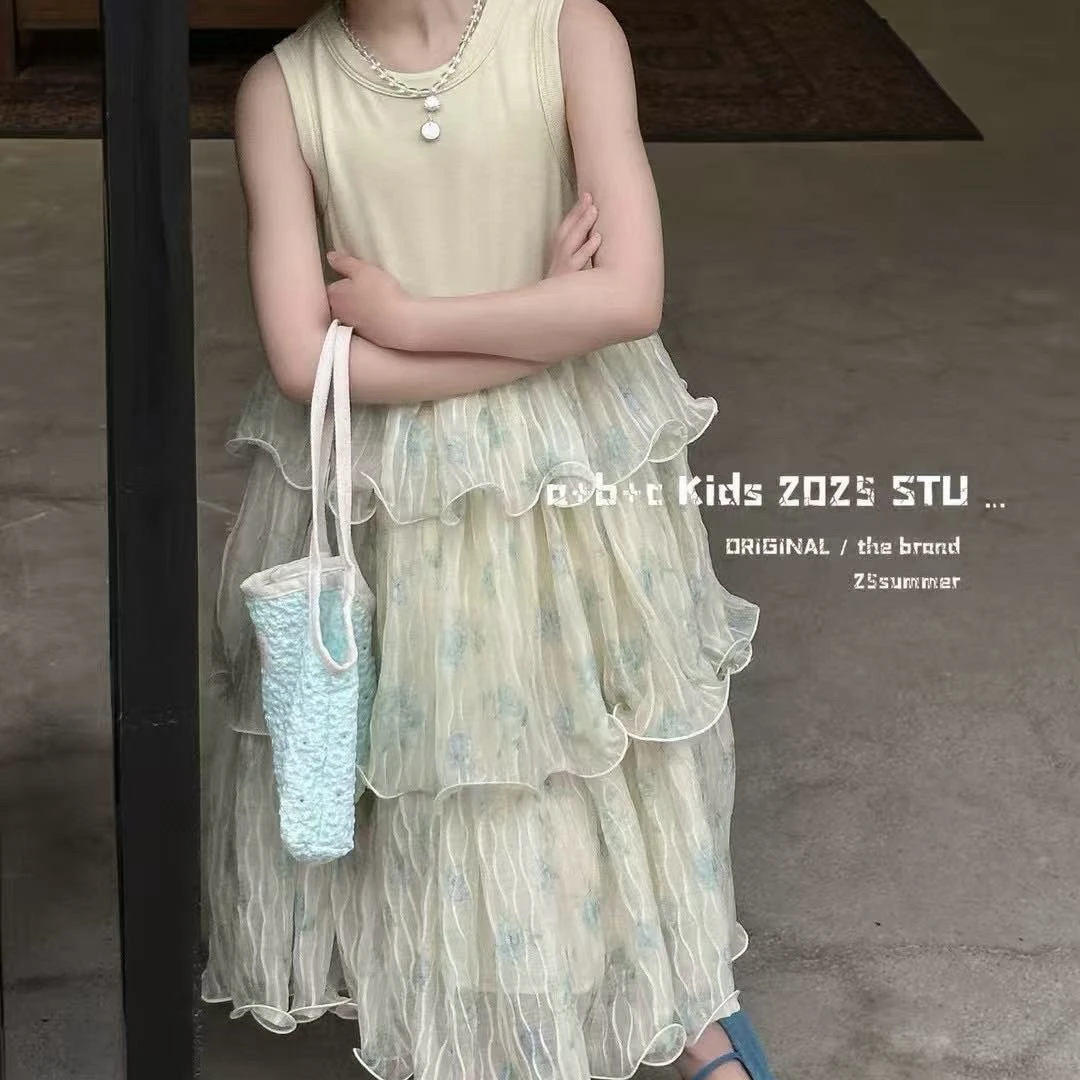 5029童装拼接设计连衣裙