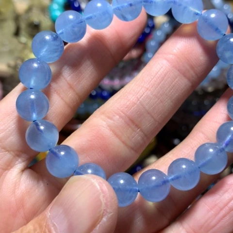 水晶佛珠未镶嵌为***田手串