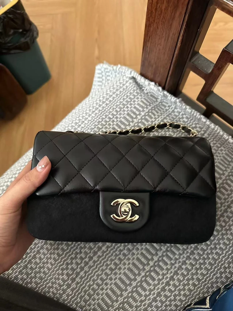 全新未使用 Chanel/香奈儿 322黑银大迷你