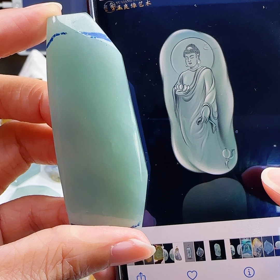 定制翡翠未镶嵌缅甸翡翠挂件
