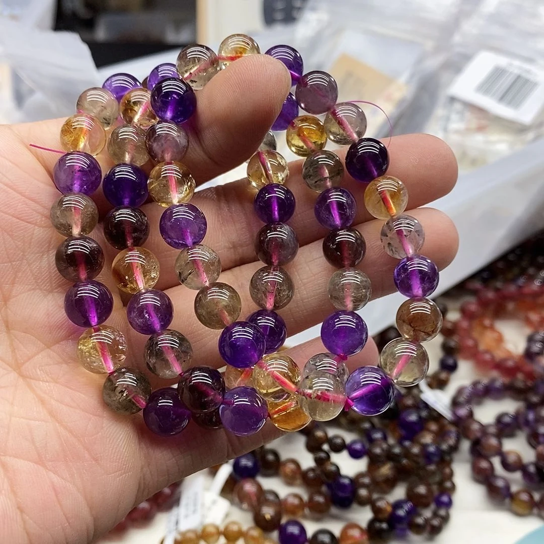 水晶手链未镶嵌多样性发货发一条