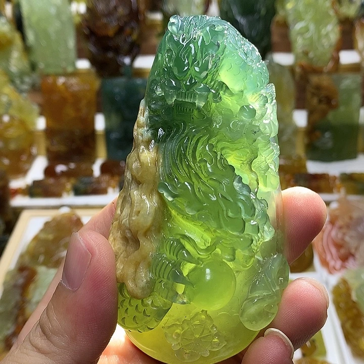 蛇纹石玉未镶嵌珠宝半成品
