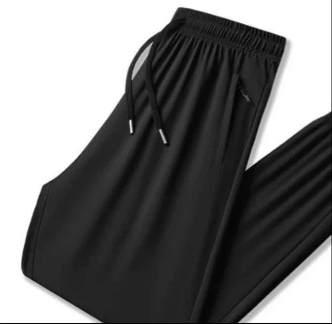 （树+）硅胶小标情侣夏季冰丝长裤垂感设计高弹力