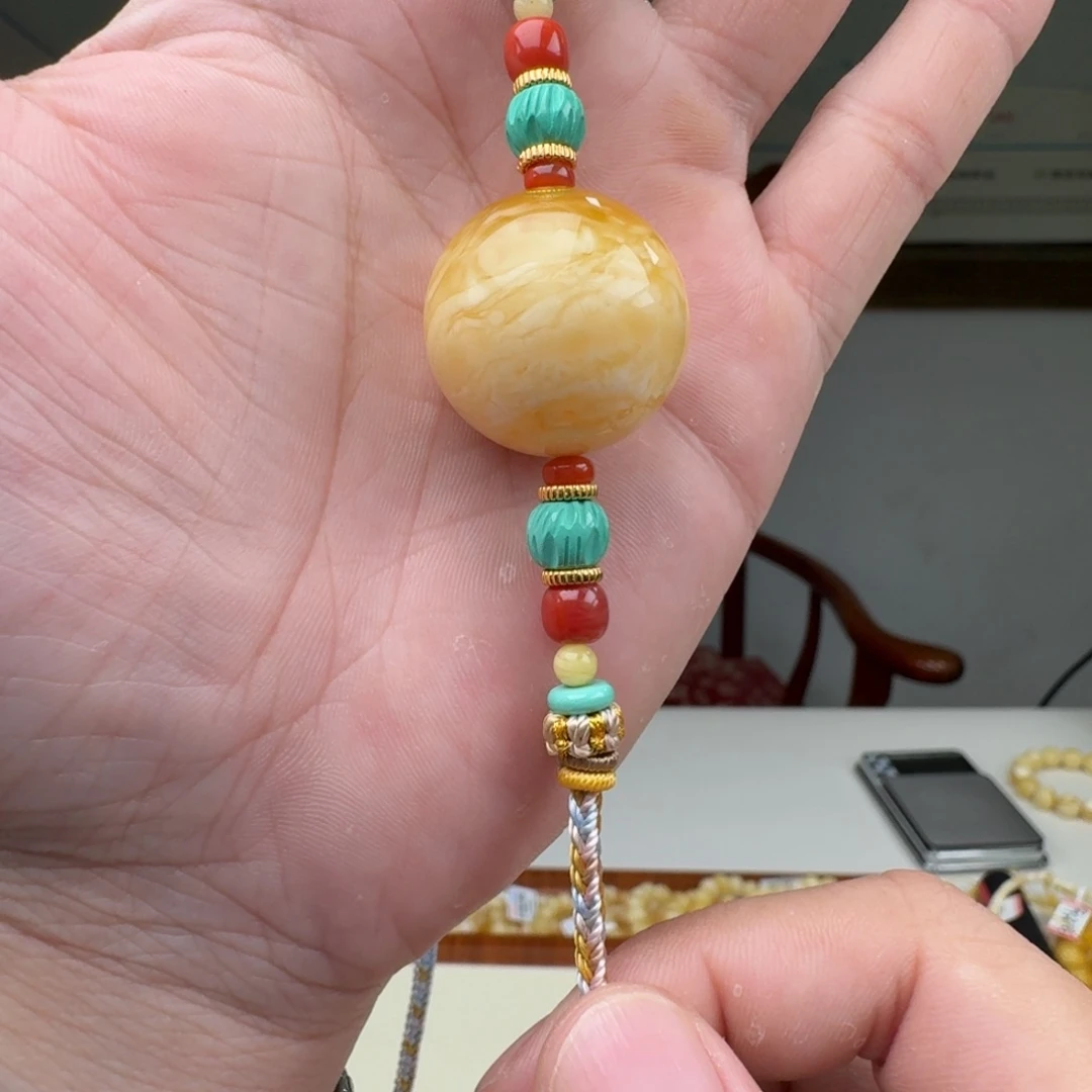 琥珀未镶嵌手链蜜蜡手串