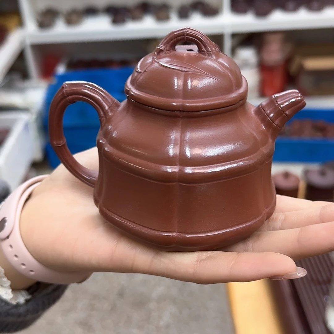 紫砂茶壶紫砂壶六方竹鼎230cc