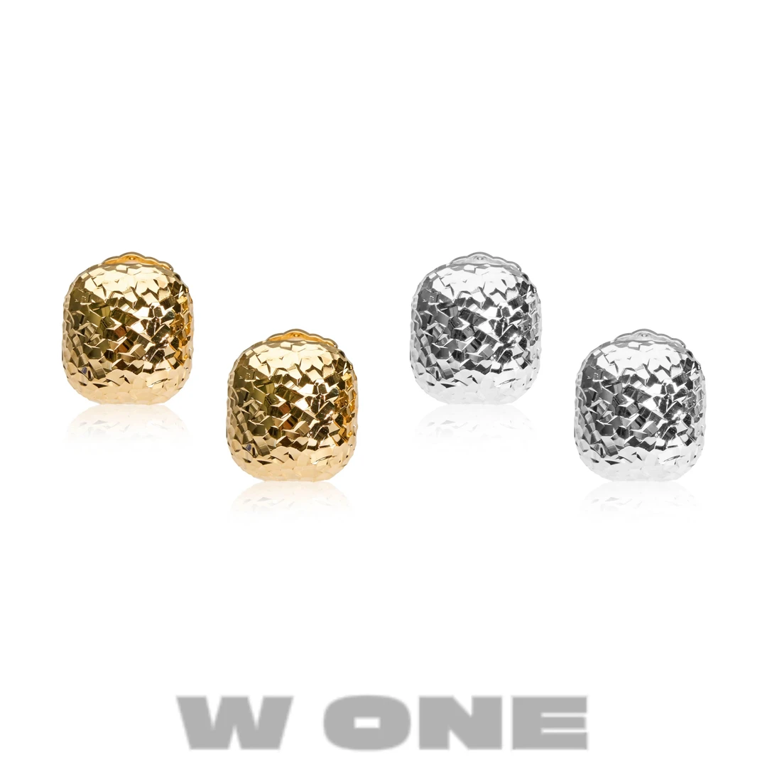 铜合金耳饰 【W ONE】小众设计感灿若星辰方糖爆闪碎冰面耳环