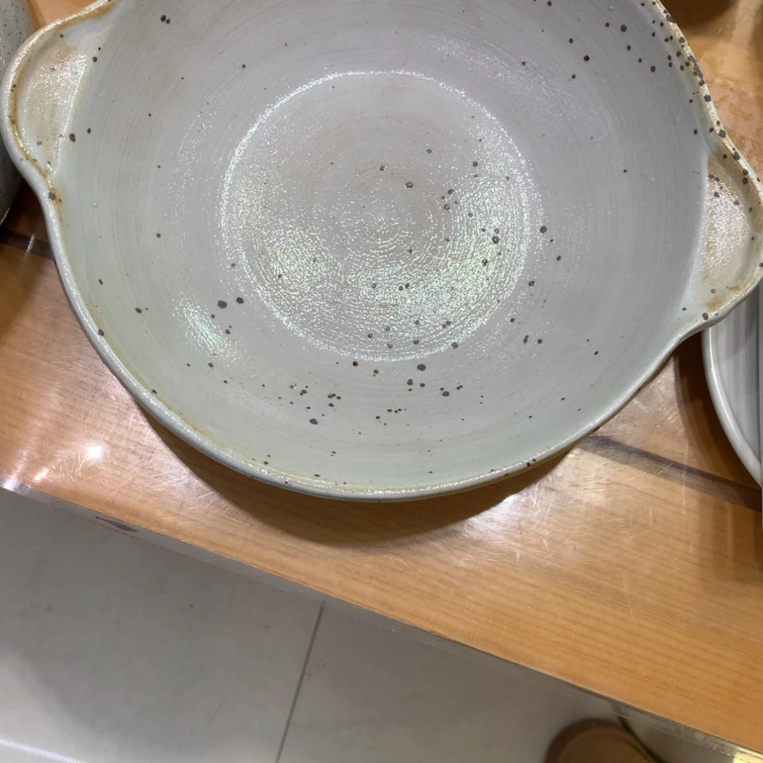 陶景德镇粗陶盘碗微瑕