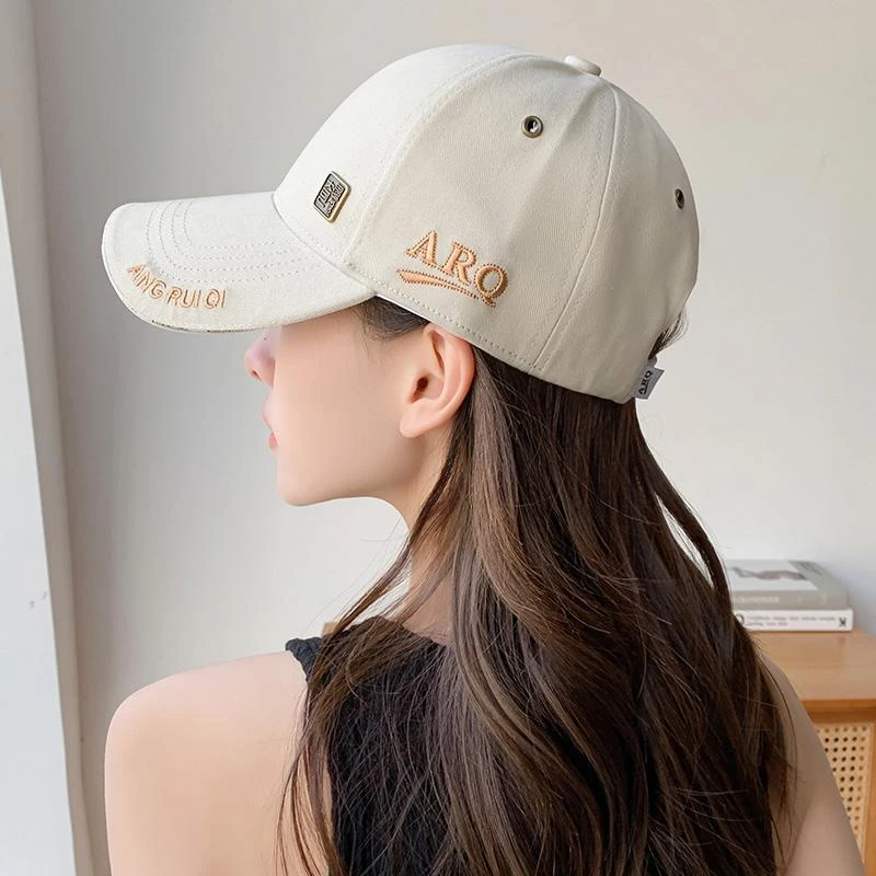 帽子女鸭舌帽春秋2025新款个性潮款刺绣夏季百搭遮阳防晒棒球帽男