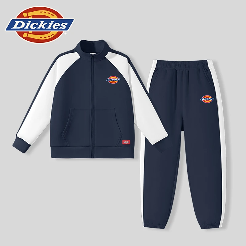 Dickies童装男童秋装套装2025新款儿童百搭训练服女童休闲两件套