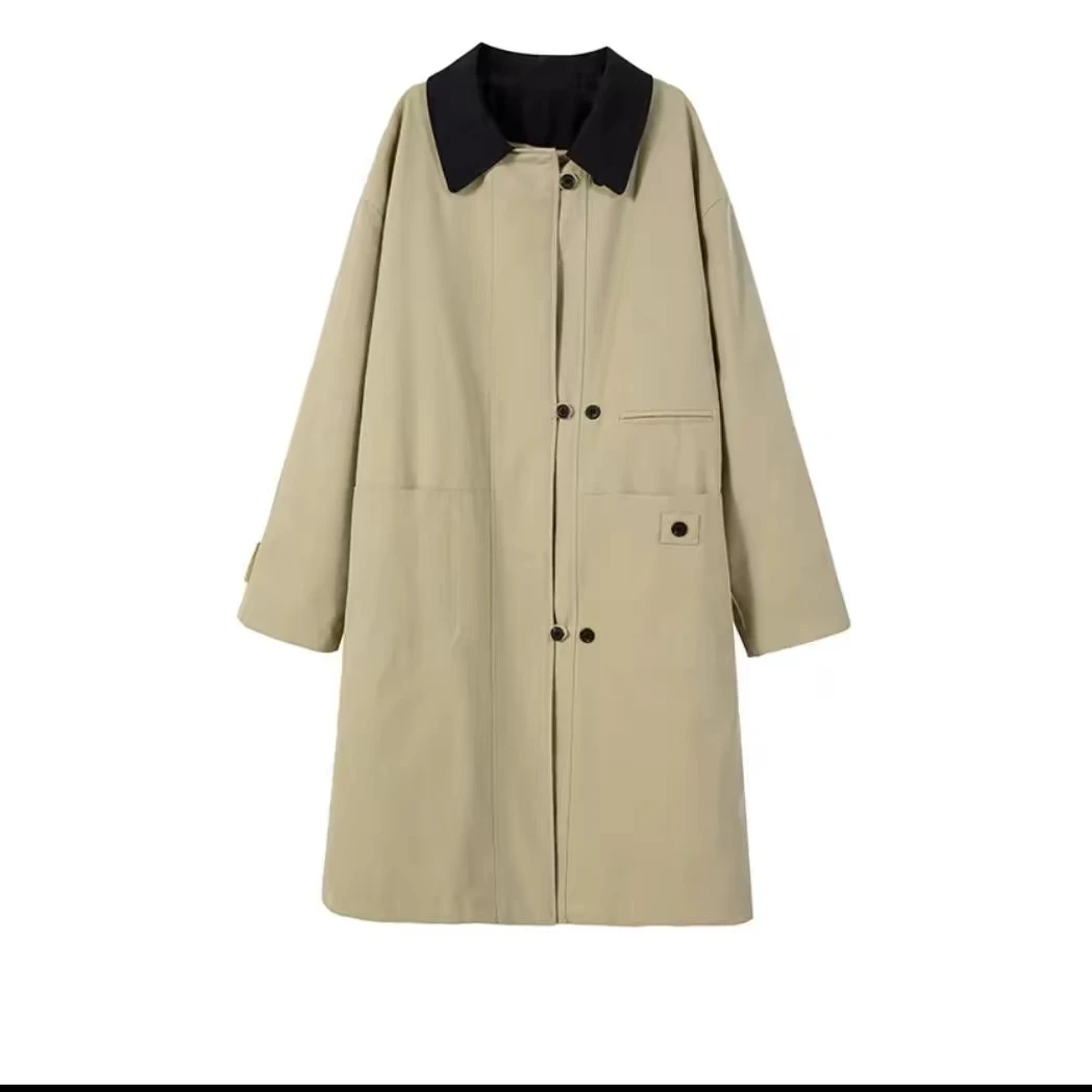 【CB-J档口】复古时尚显瘦风衣中长款加厚内丹羽绒大衣外套8808