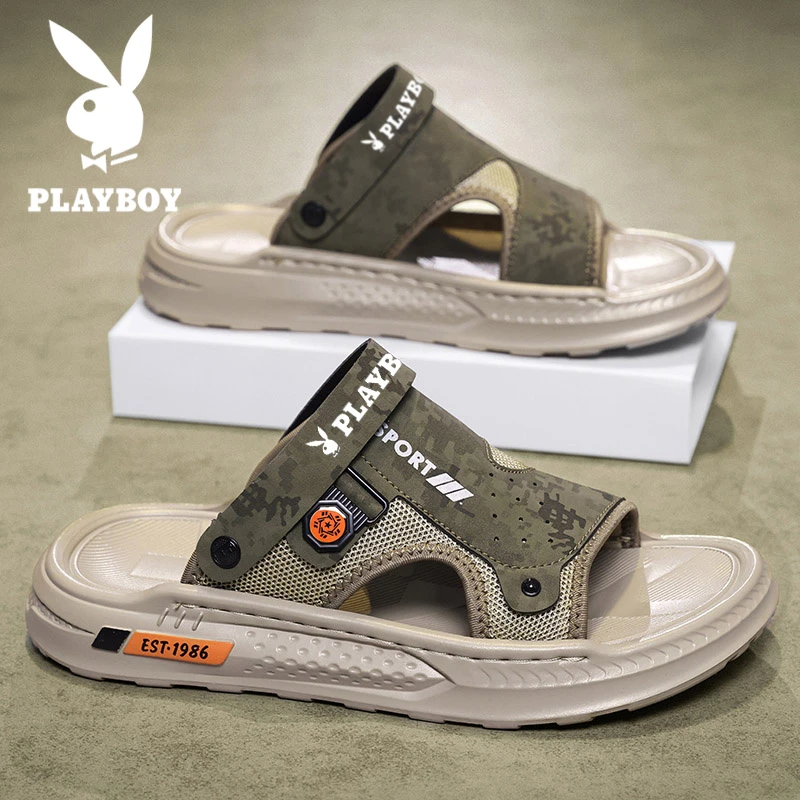PLAYBOY/花花公子越南凉鞋男款2025夏季外穿开车两用涉水沙滩拖鞋