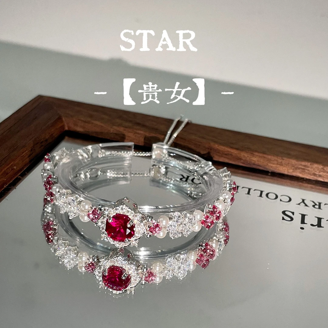 STAR星星 贵女原创DIY手作锆石手链高级质感女生超闪时尚轻奢手编