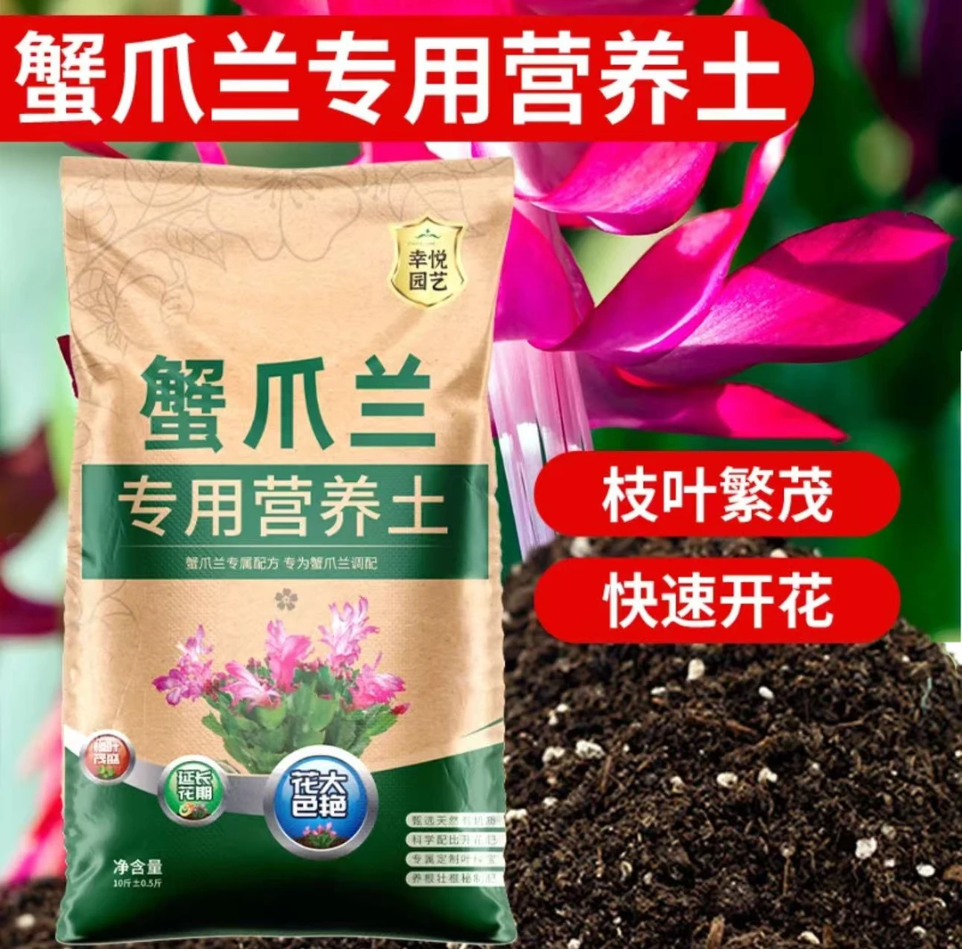 种蟹爪兰专用营养土含开花专用肥适合盆栽蟹甲兰