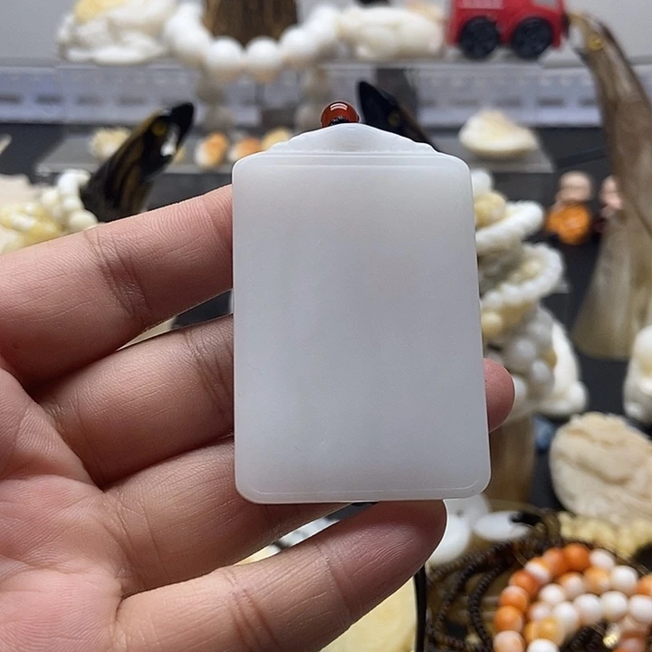 非金属贝壳玉化无事牌
