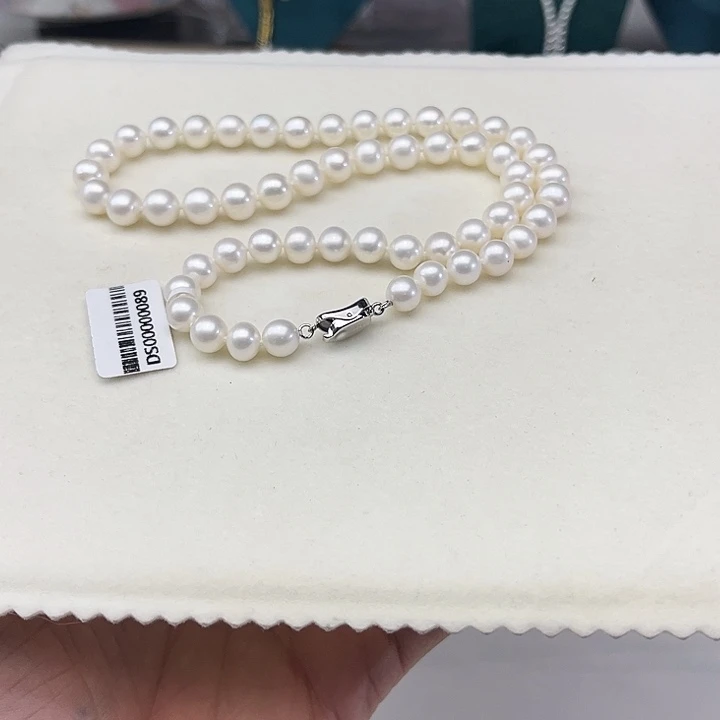 颈饰银S925镶嵌淡水珍珠卡8➕高级冷白光