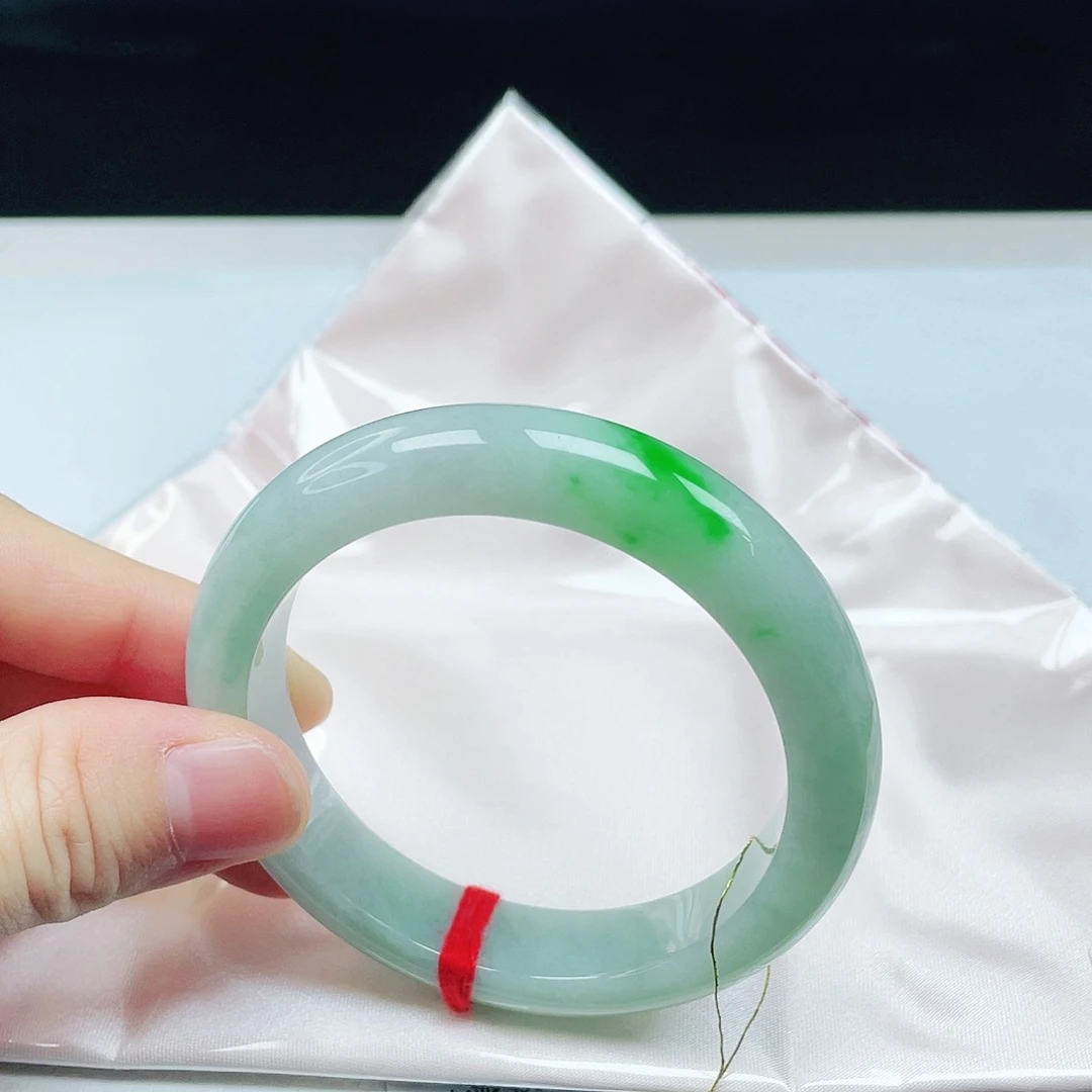 翡翠未镶嵌手镯56➕圈口