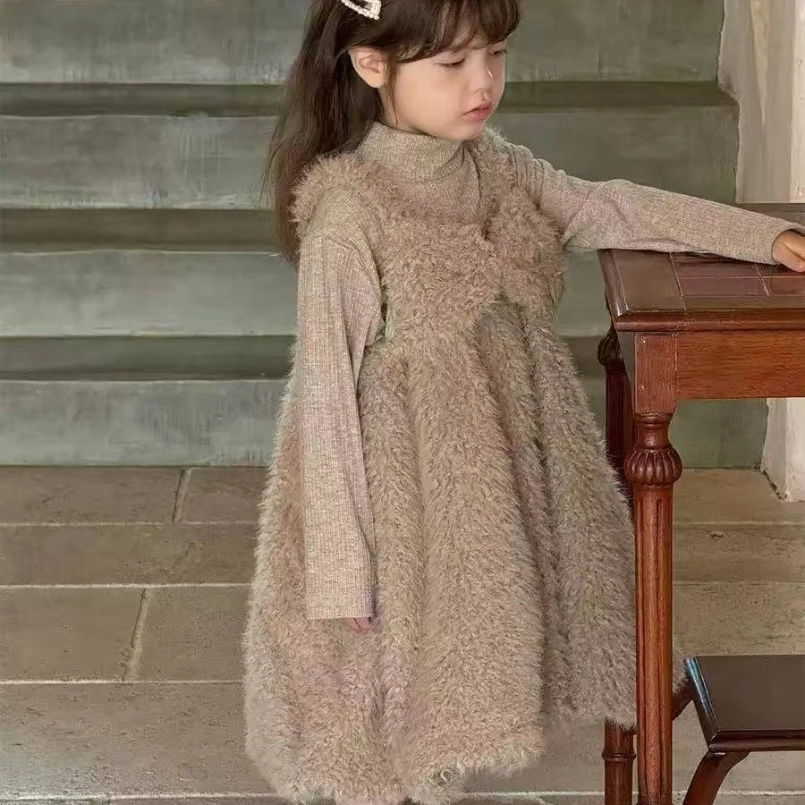 冬季新款毛毛裙(单件裙子)