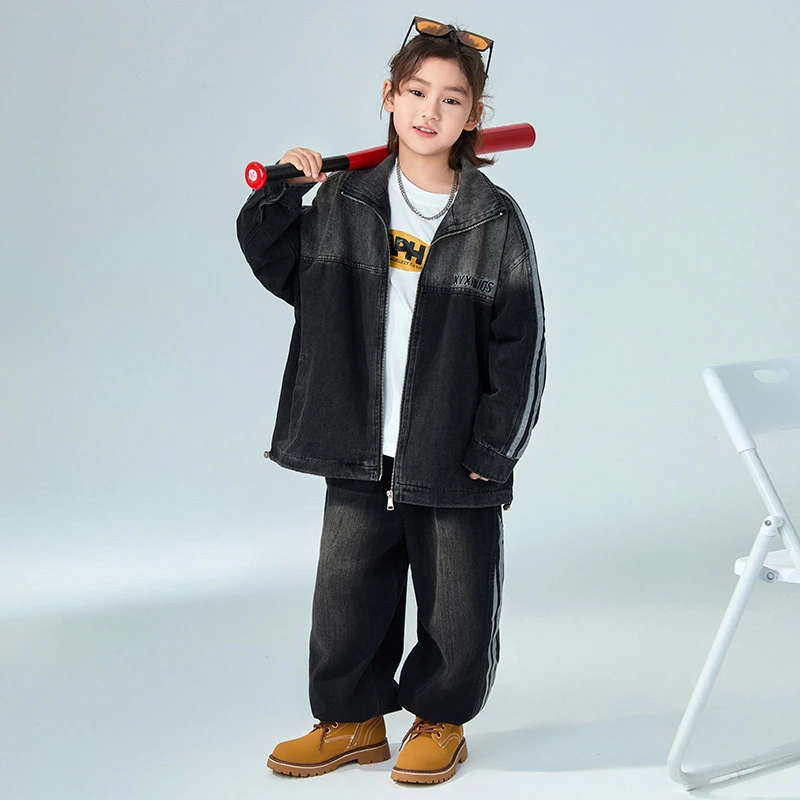 【2025春款上新】童装男童春装套装中大儿童牛仔两件套男孩韩版潮酷