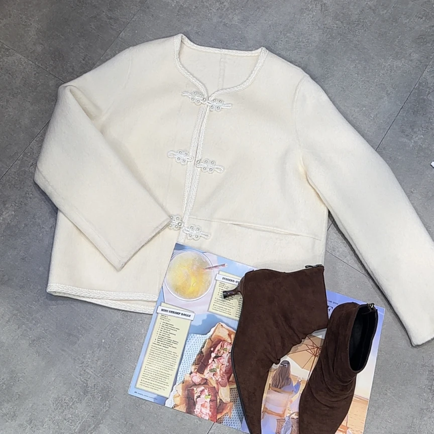 新中式盘扣圆领羊毛外套0002