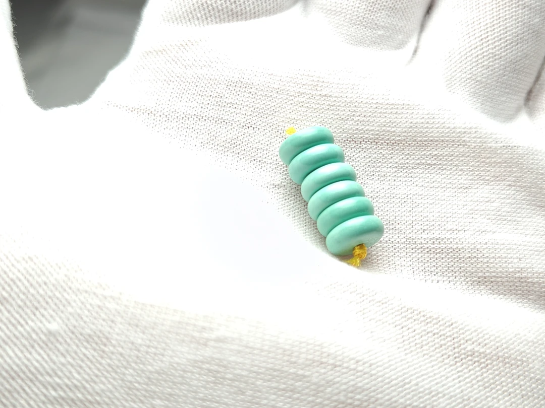 高瓷绿色8mm隔片配饰