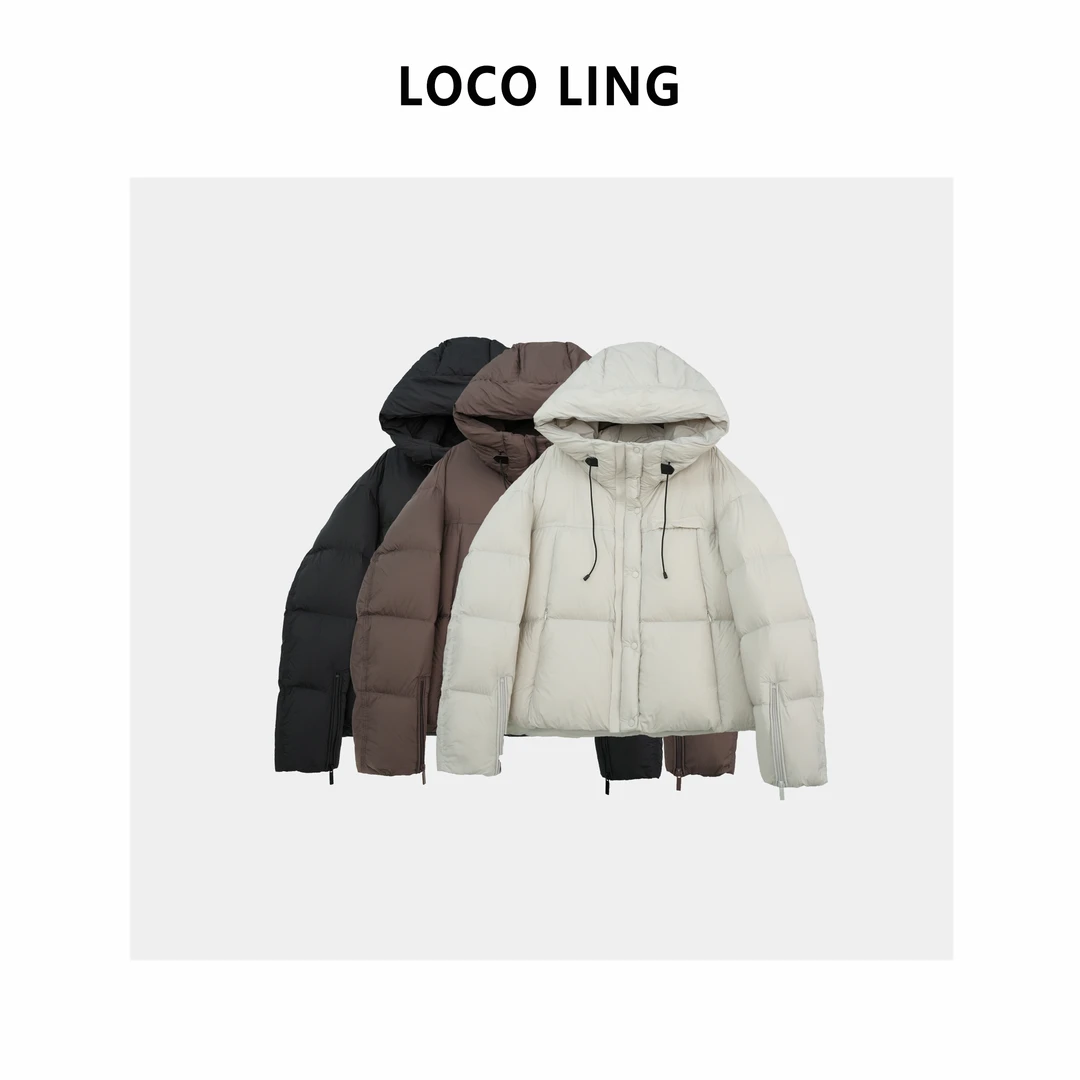 LOCO折扣 匈牙利羽绒服 高蓬高洁进口90%白鸭绒羽绒服外套LOYRF07