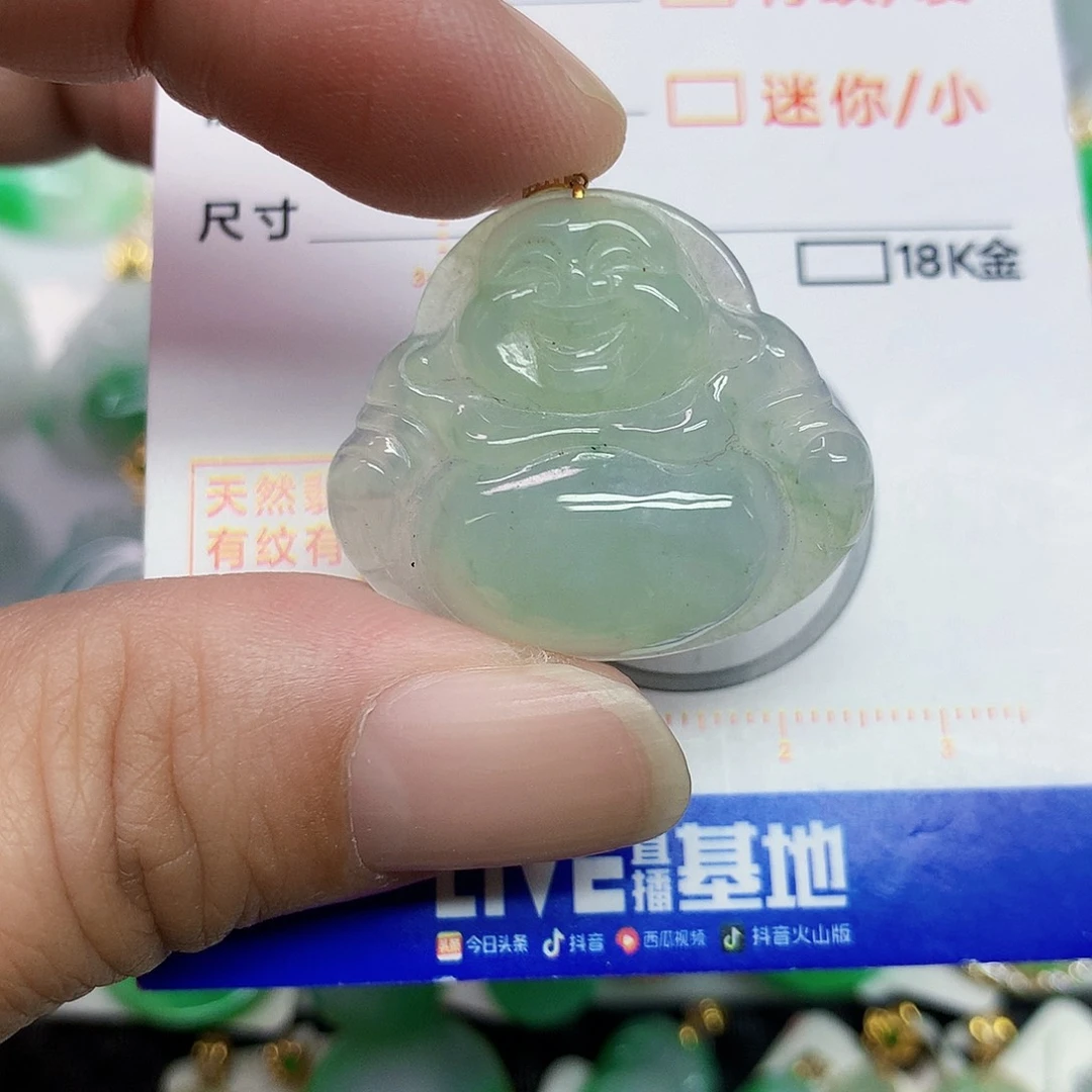 翡翠18K金镶嵌颈饰347779