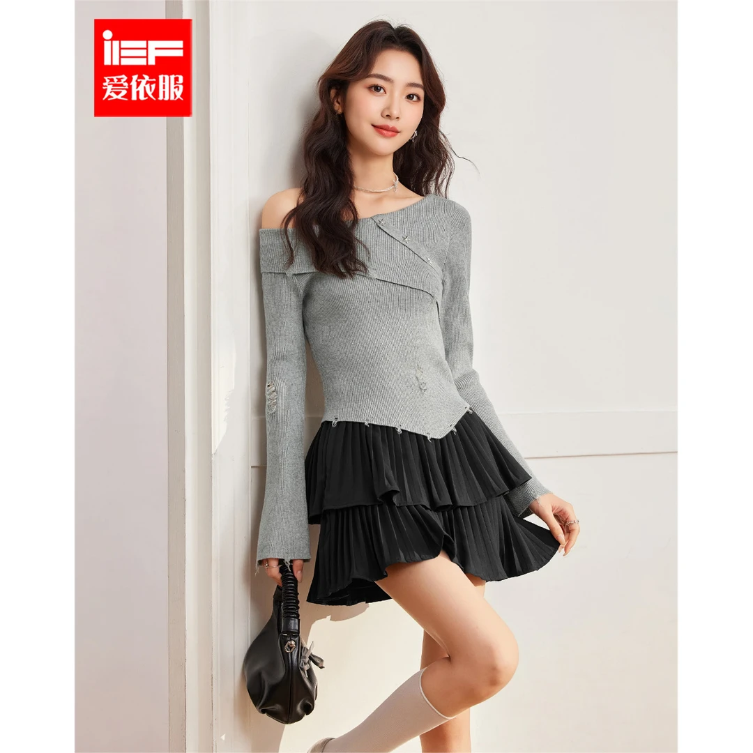 IEF/爱依服2025年早秋巨好看轻熟时尚设计上衣韩系漂亮毛针织衫