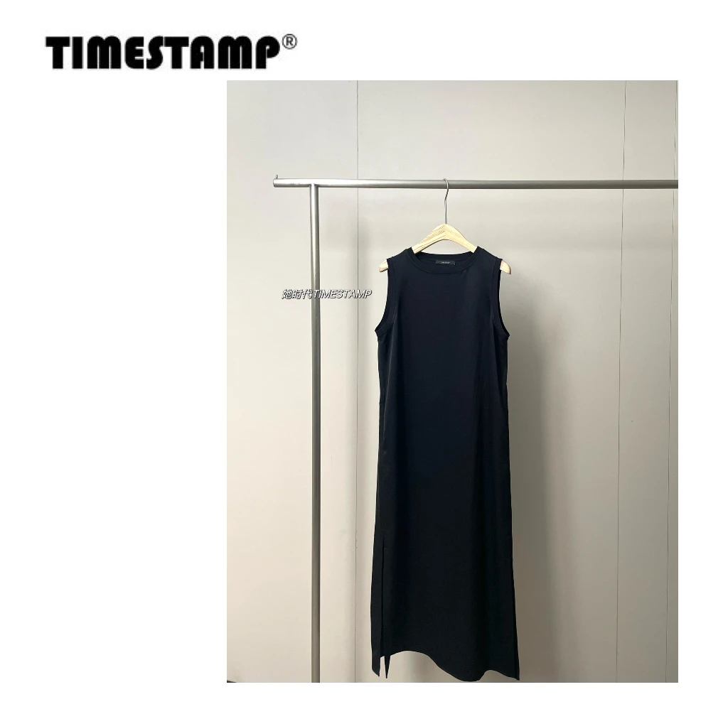 【TIMESTAMP】2025/65170013新款时尚设计款螺纹边两侧开叉连衣裙