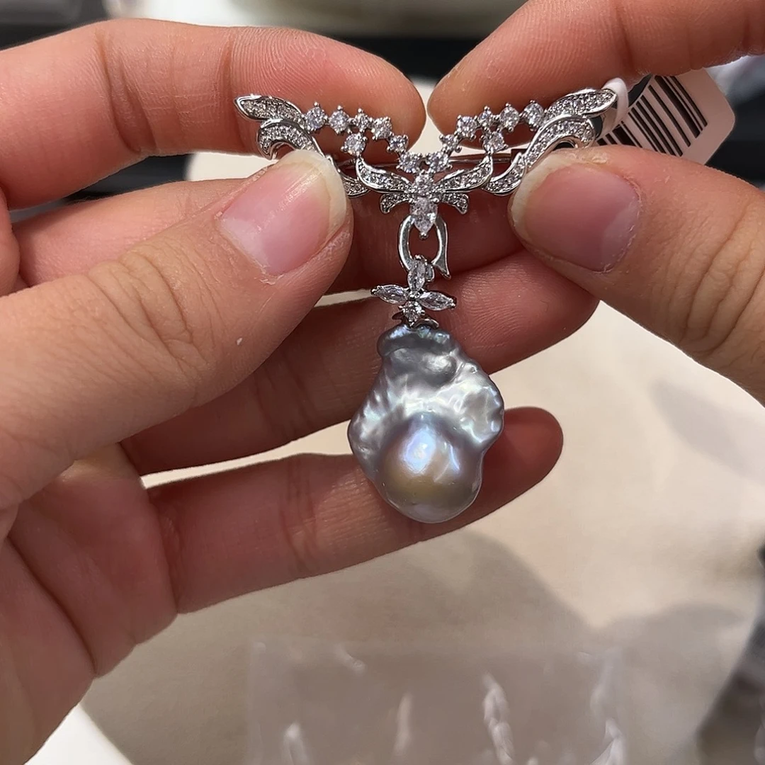 淡水珍珠耳饰合金