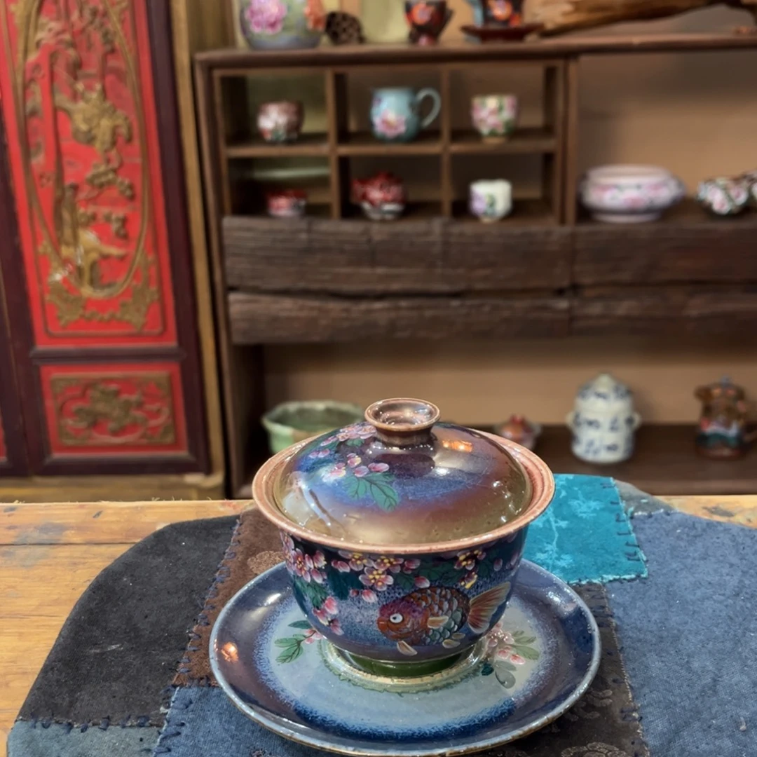 柴烧手工手绘陶瓷