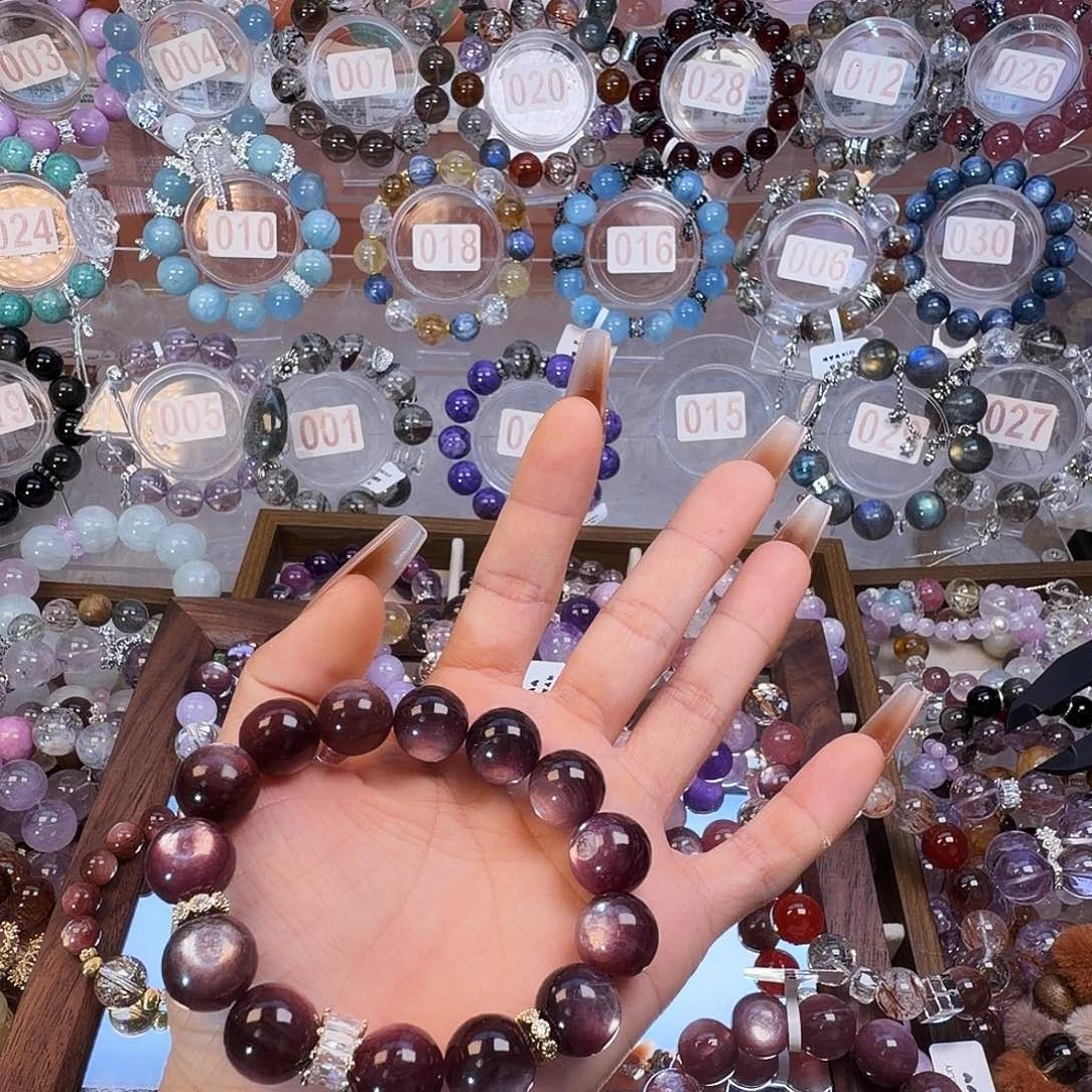 叫***姐合金水晶手链云母