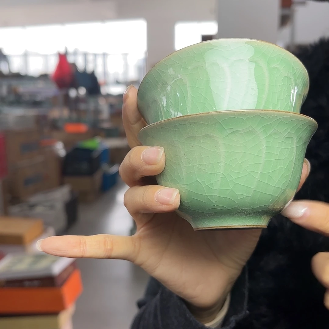 龙泉云间青瓷小米茶器