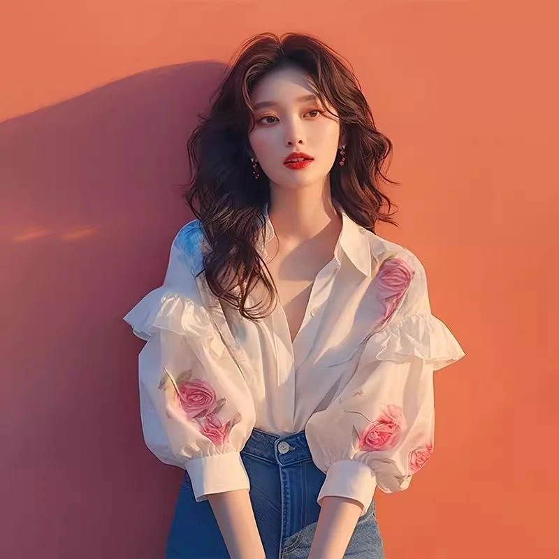 拉夏贝尔短袖衬衫女款爆款2025网红洋气炸街五一旅游出街衣服女装