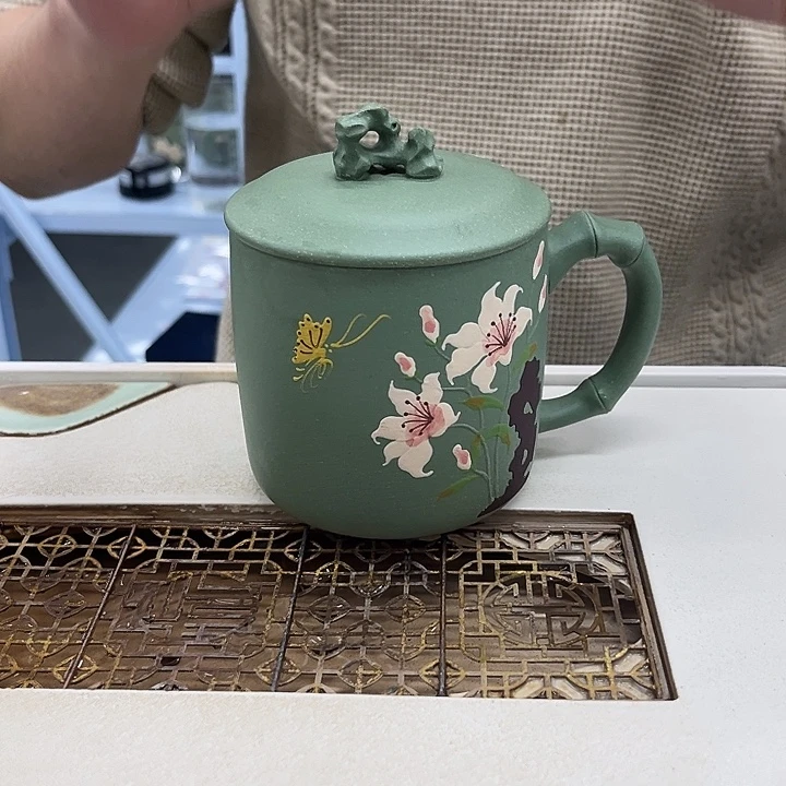 原矿紫砂玉兰杯11