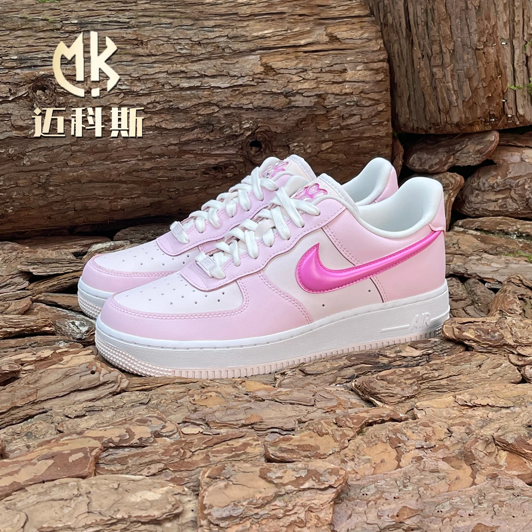 耐克NikeAirForce1AF1空军一号猫爪潮鞋白粉低帮球鞋HM3696-661
